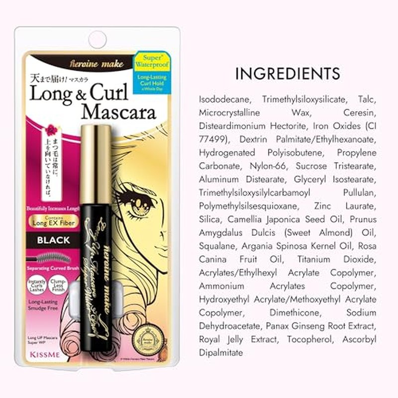 KISSME Heroine Make Long UP Mascara Super WP, Super Long-Lasting! Long & Curl Mascara
