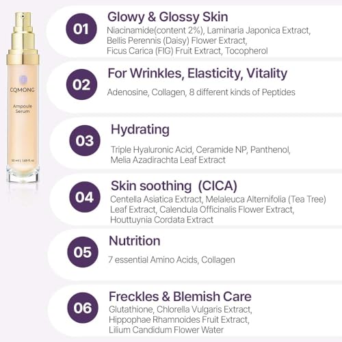 Hydrating Face Serum for Glowing Skin with Hyaluronic Acid & Vitamin C - 1.69 fl oz