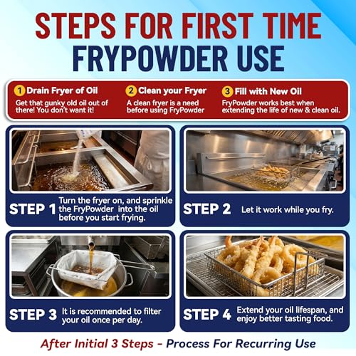 MirOil Fry Powder Oil Stabilizer & Filter Aid - 72 Pack Size B Sachets (240ML Each)