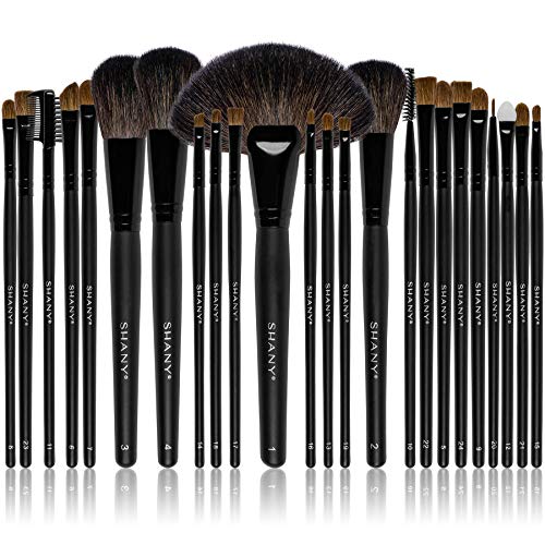 SHANY Makeup Brush Set Studio Quality Total Pro Make up Brushes with Pouch- Cosmetics applicator for Foundation, Powder, Eyeshadow, Concealer, Liner and more - 24 Count