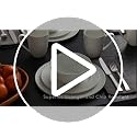 Mikasa Trellis 16-Piece Bone China Dinnerware Set - White, Includes Plates, Bowls & Mugs, Dishwasher Safe, Contemporary Design