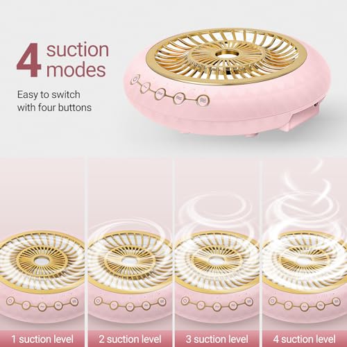 YLYYCC Pink Professional Nail Dust Collector Quiet for Home & Salon Use