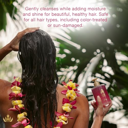 Vegan Plumeria Scent Shampoo for All Hair Types with Kukui Nut & Macadamia Oil