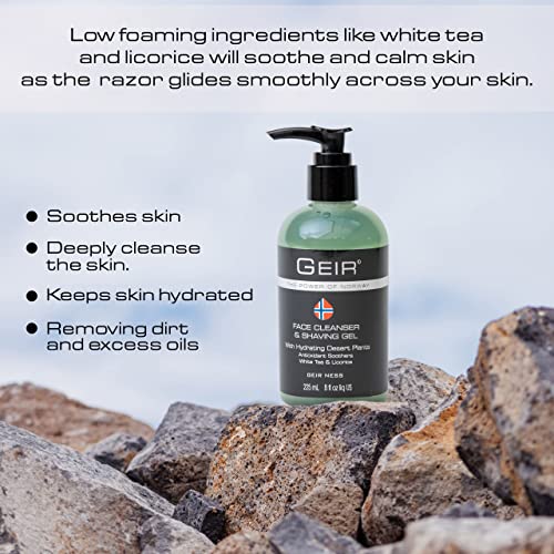 Men's Deep Cleansing Face Wash & Shave Gel with Arctic Algae - 8 fl oz