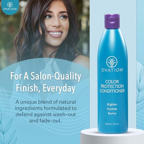 Ovation Hair Color Protection Conditioner 12 oz - Nourishes & Brightens Color-Treated Hair