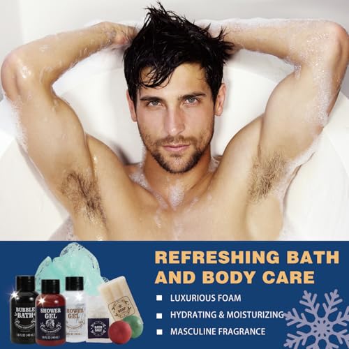 Men's 24-Day Beard & Skincare Advent Calendar - Holiday Grooming Gift Set