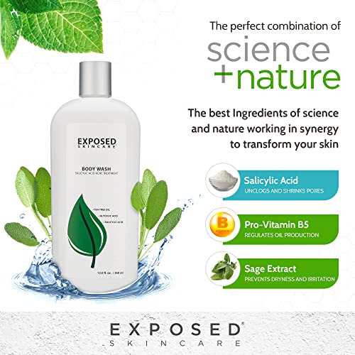 Body Acne Wash with 0.5% Salicylic Acid for Clearer Skin - Gentle, Paraben-Free
