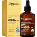 Cliganic Organic Evening Primrose Oil, 100% Pure (2oz) - For Hair & Face | Natural Cold Pressed Unrefined