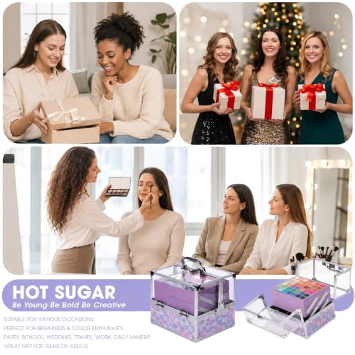 Hot Sugar Teen Makeup Kit Gift Set - 42 Eyeshadows, 14-Piece Variety