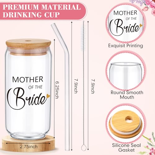 Paterr Classic 8 Pcs Mother of Bride & Groom Wedding Tote Bag Set