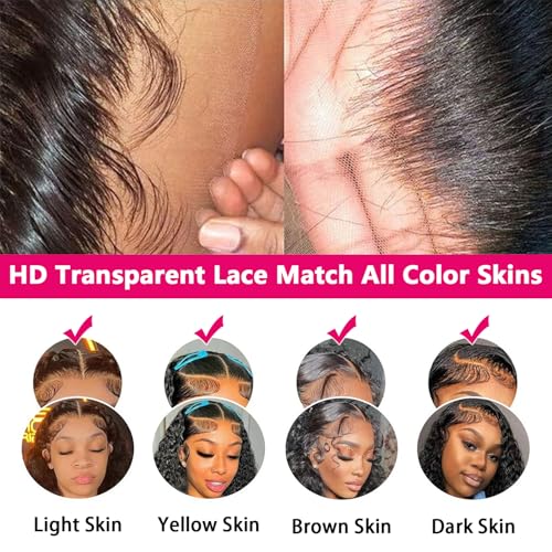 18 Inch Kinky Curly HD Lace Closure Human Hair Extensions - Pre Plucked & Baby Hair