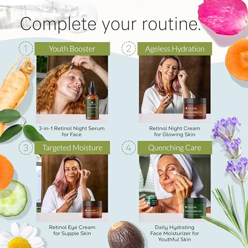 Tree To Tub Ginseng Green Tea Anti-Aging Retinol & Vitamin C Serum for Face & Wrinkles