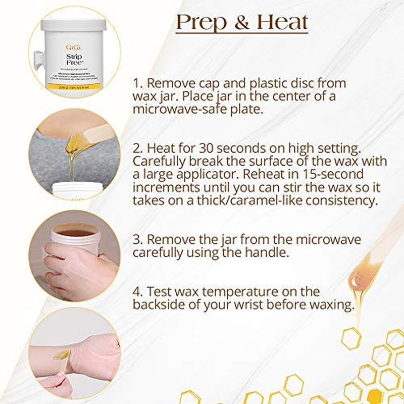 GiGi Strip Free Microwave Formula Hair Removal Wax, 8 oz