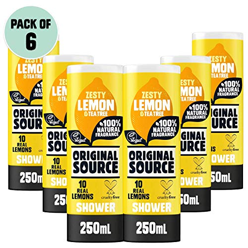 Shower Gel Lemon & Tea Tree 250ml - Pack of 6, 0.95 Fl Oz Each