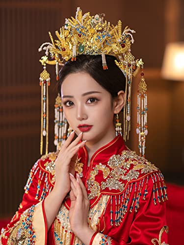 Getrelax Phoenix Chinese Wedding Tiara Headband Bridal Hair Accessory