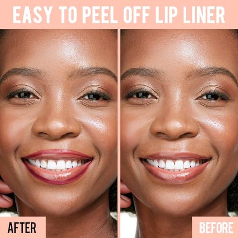 iMethod Lip Stain - Lip Liner Stain, Peel Off Lip Stain with Tweezer, Natural Long Lasting Lip Stain Peel Off, Waterproof, Easy to Use, Stay On All Day, Nude Pink