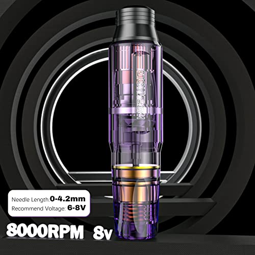 Wireless Tattoo Machine Kit with 1050mAh Battery - Purple