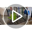 Garden Tool Organizer with Wheels - Rake & Shovel Storage Stand with Shelves - Variation: Tool Stand with Extra Shelves