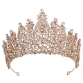 Champagne Pageant Crown for Women - Royal Queen Headpiece for Prom & Wedding - 4 Inch Tall