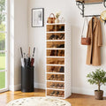 9-Tier Folding Shoe Rack Storage Organizer - Holds 18 Pairs - Space Saving