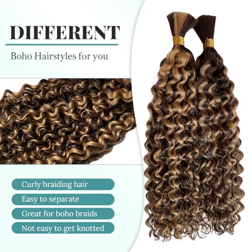 Munx 12in P27 / 4P27 Water Wave 100g 2 Bundles Boho Human Braiding Hair