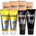 BAD ACE Skincare Bundle | Charcoal and Energy Skincare Sets | Korean Skin Care, Men's Face Care | Skin Care Kit for Men | Face wash, Face Scrub and Moisturizer Set of 4
