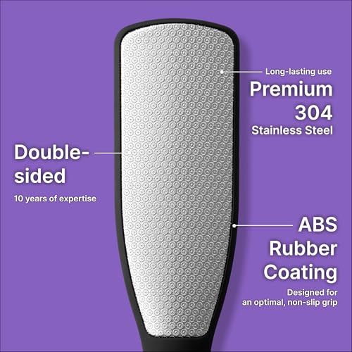 Baren Stainless Steel Dual-Sided Foot File for Callus Removal - 1 Count