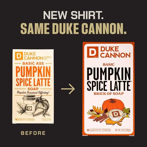 Pumpkin Spice Latte Bar Soap Set - Duke Cannon 10 oz Triple Milled, 3 Pack Variation