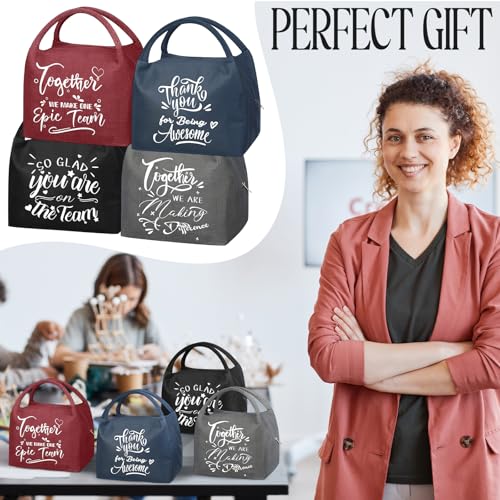 24 Pcs Inspirational Lunch Bags - Multi Color Thank You Gift Set for Employees