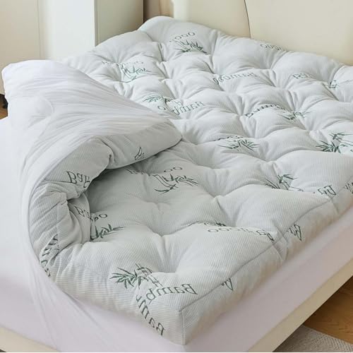 Full Size Memory Foam Mattress Topper 5 Inch Bamboo Visco Cooling Support