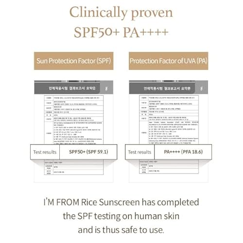 [I'm from] Rice Sunscreen 50ml, Physical, rice extract 41%, Non-nano zinc oxide, Reef friendly, skin sun protection