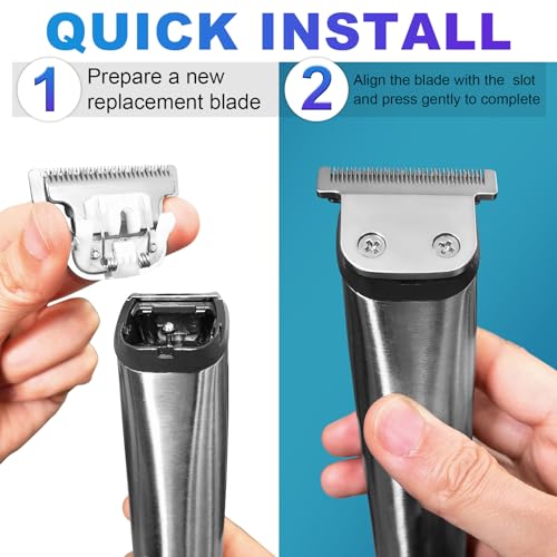 40mm T-Blade Replacement for Wahl Trimmers - 2 Pack, Detachable Blades