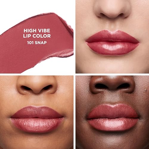 Laura Mercier High Vibe Lip Color, 6HR Long Lasting Lipstick, Lightweight and Comfortable Smooth Wear, Non-Drying, Hydrating, Luminous Shine