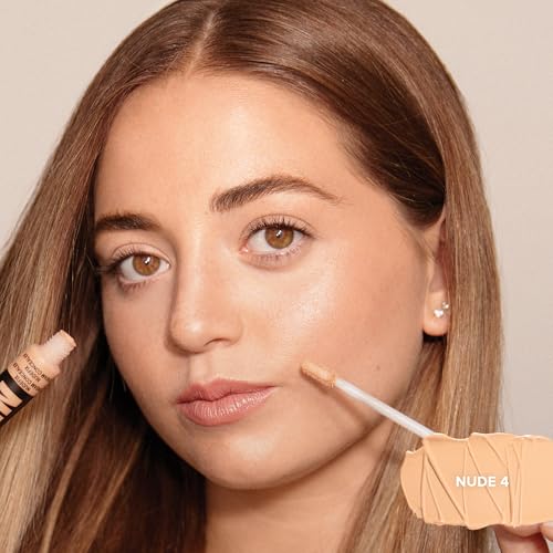 Nudestix NUDEFIX Cream Concealer - Hydrating Liquid for Dark Circles & Blemishes - Shade NUDE 04