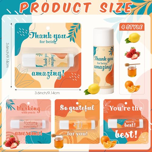 Retro 28 Pcs Employee Appreciation Lip Balm Set - Bulk Gifts with Uplifting Messages