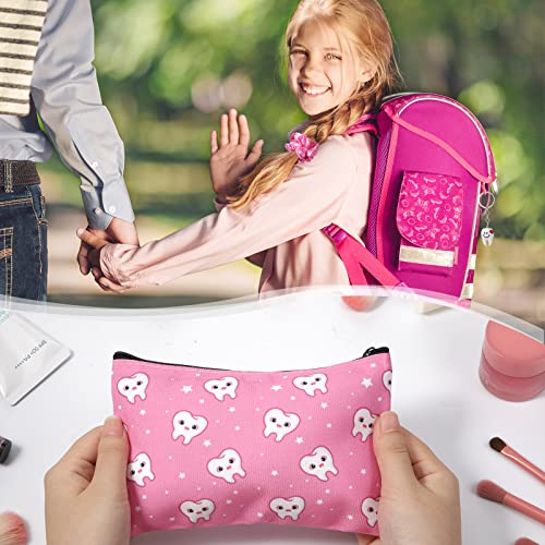 Dental Tooth Makeup Bag Set with Hair Scrunchies & Keychains - 36 Pcs