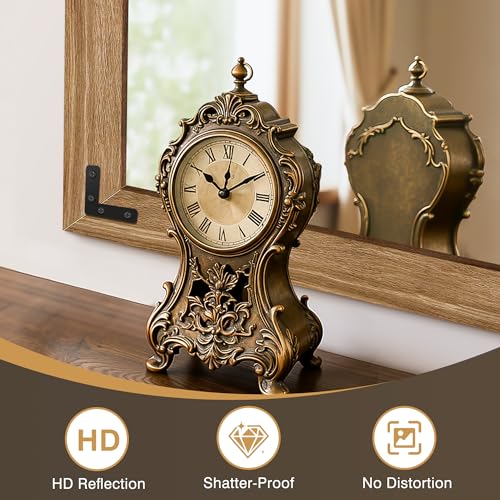 26x38 Inch Rustic Wooden Wall Mirror - Distressed Frame for Bathroom & Bedroom