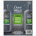 Dove Men+Care Extra Fresh Body and Face Wash - 60 Fl Oz Pack of 1 with Rose Scent