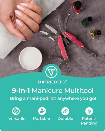 Fruit Dove Red 9-in-1 Manicure Pedicure Kit for Women & Men - DrFriedels