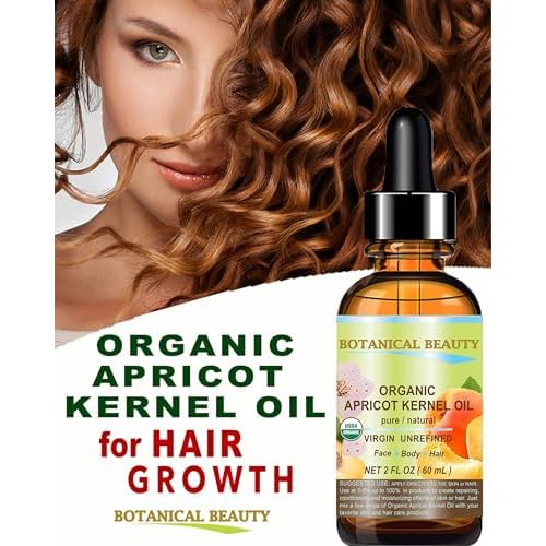 Botanical Beauty ORGANIC APRICOT KERNEL OIL Australian. 100% Pure Virgin Unrefined Cold Pressed Carrier Oil 1 oz- 30 ml. For Face, Hair, Body, Nails, Skin, Anti - aging