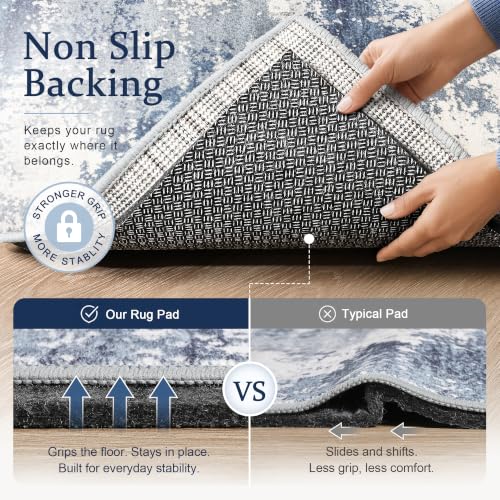 Merelax 9' x 12' Non Slip Rug Pad with Cushioned Grip, 4mm Thick, Rectangular