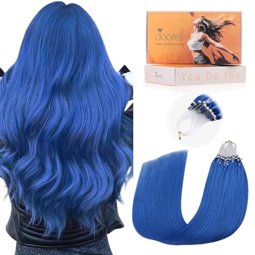 DOORES 9A Grade Human Hair Extensions - Real Remy Hair, Easy Clip-In, Vibrant Color