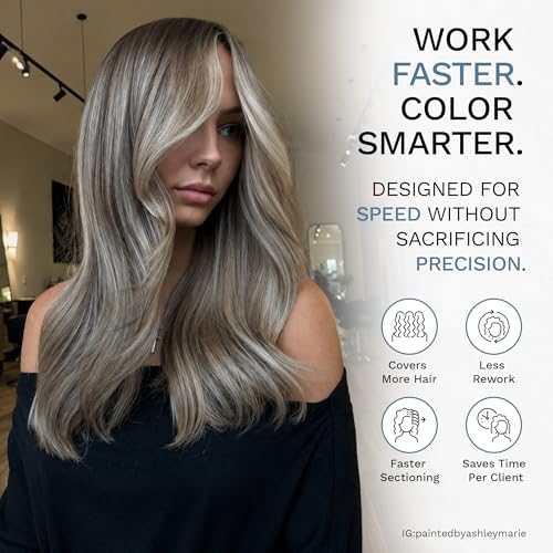 Cooboard Balayage Board with Teeth - Highlighting Paddle for Hair Coloring - Red Variation