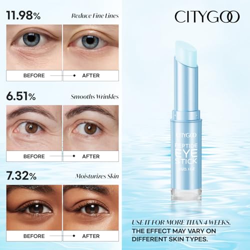 CITYGOO Retinol Eye Stick With Collagen, Hyaluronic Acid For Dark Circle, Under Eye Cream Anti Aging, For Puffiness and Bags Reduces Fine Lines