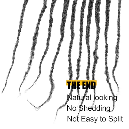 Salt and Pepper Box Braids Crochet Hair 8 Inch 8 Packs for Black Women - Pre Loop Synthetic Hair
