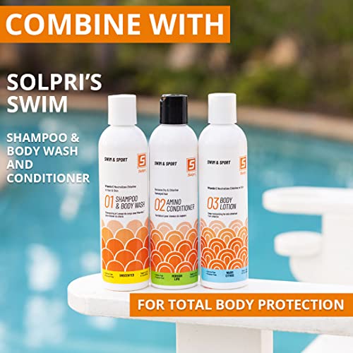 Pre and After Swim Lotion with Vitamin C 8 Fl Oz - Pre Swim Chlorine Skin Protection, Pre Swim Lotion for Chlorine (8 Fluid Ounce, Warm Citrus)