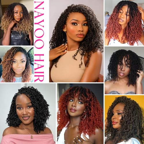 Pre-Looped Yanky Twist Crochet Hair 10in 8-Pack for Natural Styles