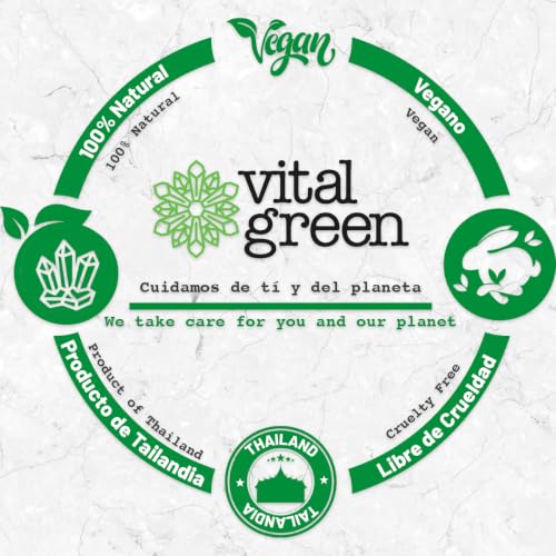 Vital Green Thai Crystal Potassium Alum Deodorant Unscented 60g 6 Pack - Natural Mineral Salt