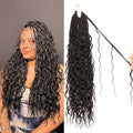 18 Inch Water Wave Boho Crochet Hair - 9 Packs for Black Women - Variation 1B#
