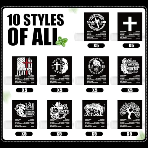 Dansib Christian Black Lip Balm Gifts Bulk - Bible Verse & Scripture Moisturizers for Women & Men